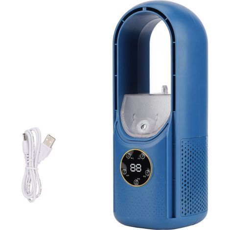 Ventilatore a torre USB senza pale con funzione nebulizzante – Raffrescatore d'aria multifunzionale per ufficio, casa e dormitorio studentesco. (1/5)