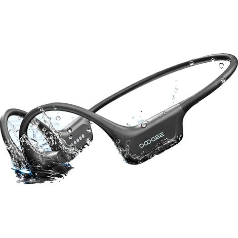 Auriculares de conducción ósea, resistentes al agua, Bluetooth 5.4, negros. (1/2)