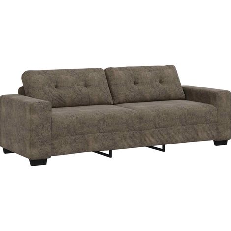 3-Sitzer-Sofa Dunkelgrau 180 cm Kunstleder