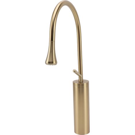 Robinet de lavabo design élégant et pratique avec rotation intégrée pour salle de bain, maison ou hôtel, finition or brossé