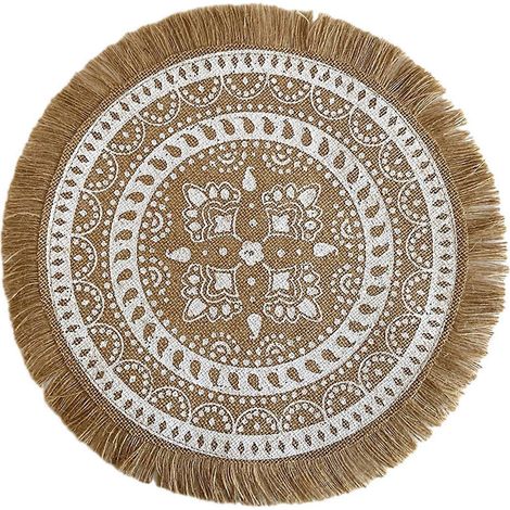 Dessous de plat rustiques en fibres naturelles pour vaisselle et tasses - Décoration de cuisine (1/5)
