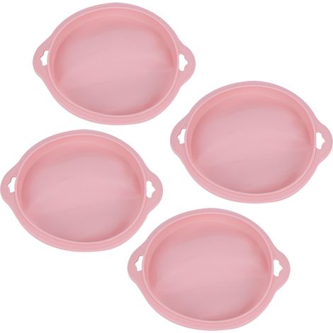 Moule à gâteau en silicone platine rose grand format, motif arc-en-ciel, mousse et crêpes à étages. (1/5)