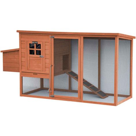 Gallinero jardín para 4 gallinas madera de pino malla galvanizada Zipper ZI-CC4 (1/2)