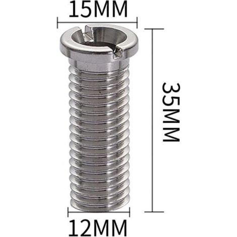 Vis Creuses - Hauteur 35 mm - Largeur Supérieure 15 mm - Largeur Inférieure 12 mm - Pour Crépine D'évier - Lot De 2 (1/5)