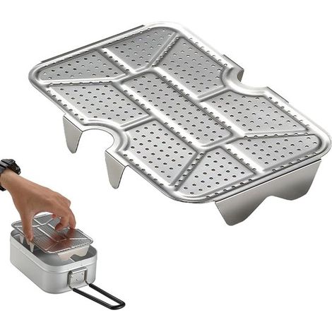Vaporera para cocinar，vaporera para acampar，vaporera de acero inoxidable，recipiente multifuncional para vapor (1/5)