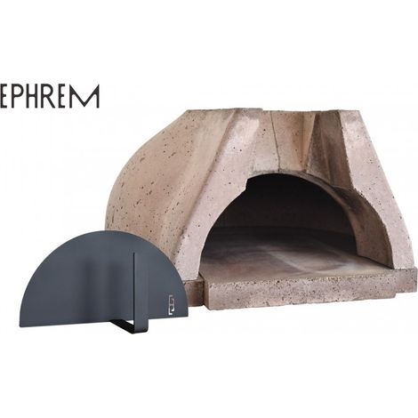Four à pizza et à pain l'Élémentaire Mini – Pouzzolane – Capacité 1 pizza Ø 30 cm – Dimensions 72x82x38 cm – Sortie fumées Ø 200 mm – Ephrem