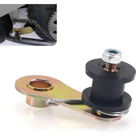 1 tendeur de chaîne automobile, accessoire automobile en métal robuste et durable, pignon tendeur de chaîne robuste, universel pour VTT 110CC, 125CC, 140CC (noir) (1/4)