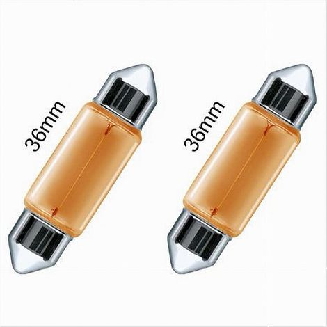 TRADE SHOP - Lampadine Posizione Auto Sv8.5 36mm 12v 5 W No Canbus Luce Calda Alogena L-p143 - (1/2)