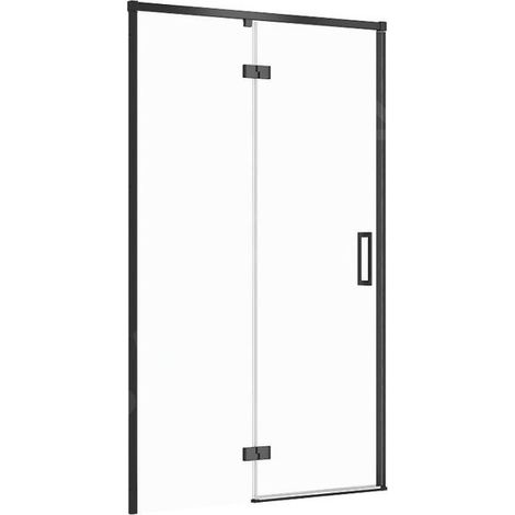 Cersanit Larga - Porte de douche 120x195 cm, gauche, noir/verre clair S932-130 (1/2)