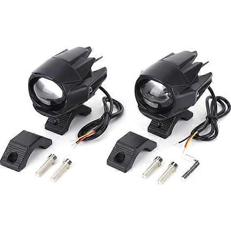 Faro LED auxiliar para moto, con soportes de fijación universales para motos. (1/5)