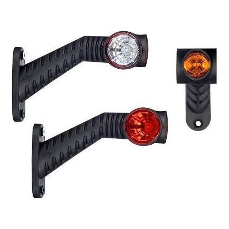 12V 24V LED rubber front position lights for car, truck, automobile. Colors: white, red, orange. (1/5)