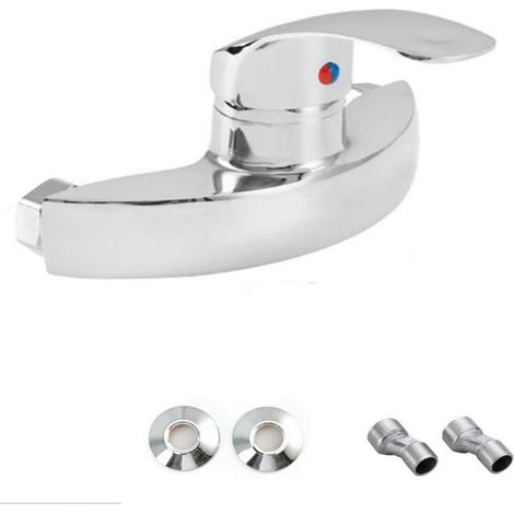 KIT D'ASSEMBLAGE DE ROBINET MITIGEUR CHROME POUR BAIGNOIRE ET LAVABO 8067 (1/2)