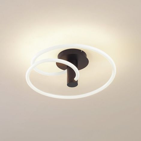 [GEBRAUCHT] B-Ware Lucande Deckenleuchte Valenora LED Lampe dimmbar warmweiß Ø49cm schwarz/weiß (1/2)