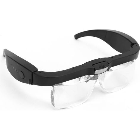 Loupe frontale à 5 lentilles, 3 LED, luminosité réglable sur 2 niveaux, serre-tête, 3,7 V (1/5)