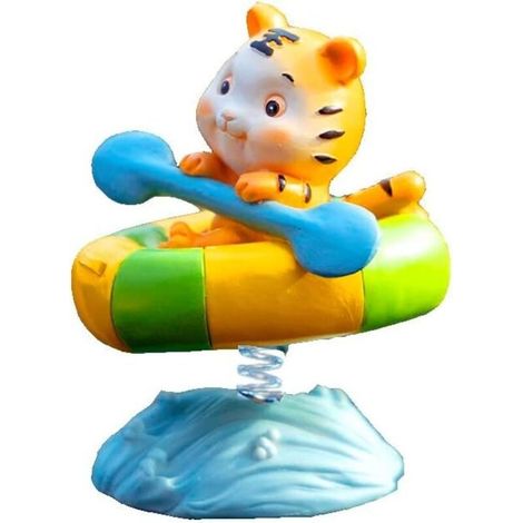 Statue Miniature de Jardin de fées pour la décoration de Voiture- Capitaine des Tigres à rames (1/4)