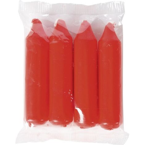 Heider GmbH Adventskerze 10cm Ø2,2cm rot 4 Pack - 25 Stück