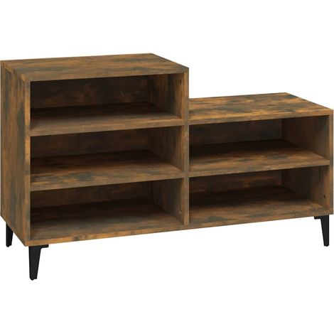 Maison Exclusive - Scarpiera Rovere Fumo 102x36x60 cm in Legno Multistrato (1/5)