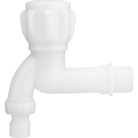 Robinet Lavage - G1/2 Pouces - ABS Blanc - Pour Machine À Laver Et Jardin - 1 Pièce (1/5)