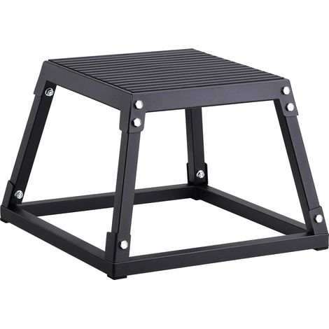 Caja pliométrica, construcción duradera, diseño antideslizante, 12 pulgadas, color negro. (1/2)