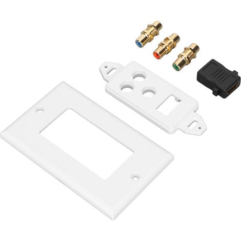 Plaque Murale 3RCA avec Interface Multimédia HD et Port Combo AV 4K Ultra HD pour Home Cinéma (1/5)