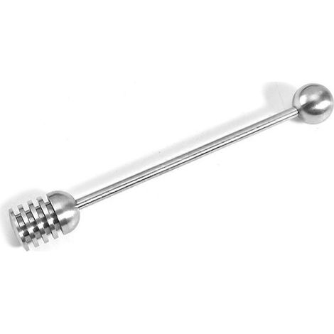 Bâtonnet mélangeur à miel en acier inoxydable 304, pour pots à sirop et bocaux. (1/5)