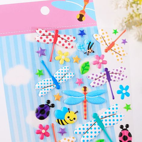 feuilles d'autocollants 3D d'insectes de dessin animé, jouets pour enfants, autocollants pour ordinateur portable, moto, skateboard, livres (1/5)