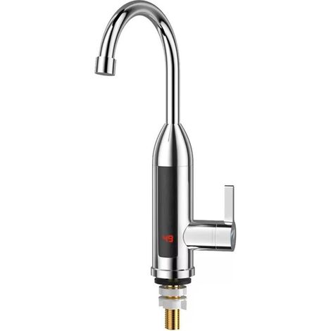 Rubinetto automatico per scaldabagno elettrico, rubinetto efficiente per acqua calda sanitaria, doppia funzione caldo/freddo (argento)