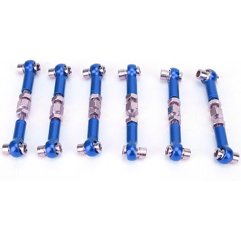 6-teiliges Set verstellbarer Servo-Verbindungsstangen für RC-Cars im Maßstab 1:10, Buggys und Tourenwagen (47 mm), dunkelblau