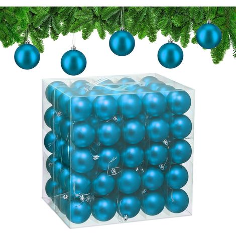 Juego de 100 bolas navideñas mate para árbol de Navidad