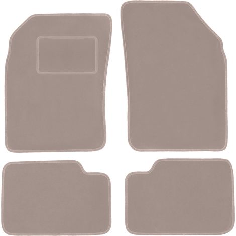 Alfombrillas de terciopelo para coche: Nissan Micra K11 hatchback (1992-2003) beige (1/5)