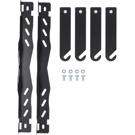 Spurmessplatte aus legiertem Stahl, präzise und schnelle Spurmessplatte mit Aufhängeloch, schwarz, 2er-Set (1/5)