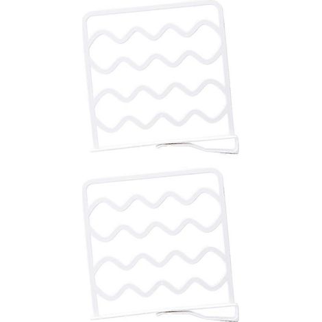 2 séparateurs d'étagères de placard, cloisons de penderie, séparateurs de vêtements, organisateur d'étagères à plusieurs niveaux (blanc)-27.525.5CM-White (1/4)