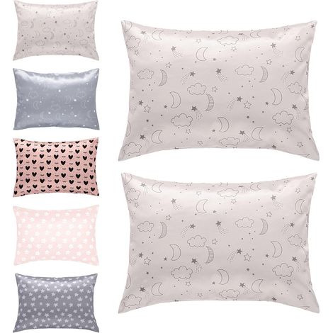 Lot de 2 taies d'oreiller en satin de soie pour tout-petits, 49 x 36 cm, douces pour lit d'enfant, garçons et filles, lavables en machine, respirantes et rafraîchissantes (kaki) (1/5)