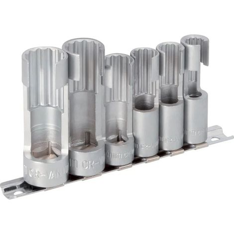 Chiavi e bussole Bahco ribbed socket set biesagonale cromato