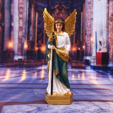 Statue d'ange - Statue Religieuse - Figurine en Résine Peinte à la Main (1/4)