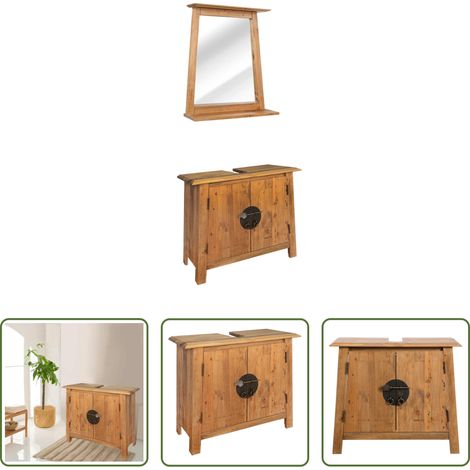 Meuble lavabo - Mobilier de salle de bain Bois de pin massif (1/5)