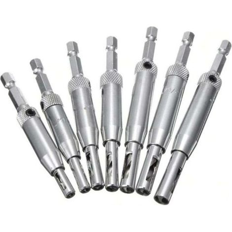 7pcs Autocentrices de forage à grande vitesse à la charnière à charnière à la charnière de la porte de la porte de la porte de porte de porte de porte (1/5)