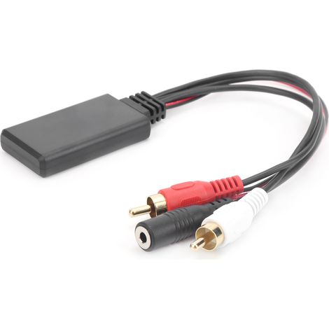 Adaptateur Bluetooth AUX pour appels audio sans fil, micro mains libres, compatible avec les systèmes stéréo Pioneer et 2 RCA AUXIN. (1/5)