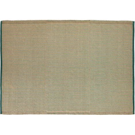 [NEUWERTIG] B-Ware Hay Tapis Teppich Wohnzimmerteppich Jute Baumwollteppich 140x200 Cm Schwarz Grün (1/2)
