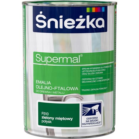 Śnieżka Supermal Öl-Phthal-Emaille Mintgrün glänzend 0,8 l
