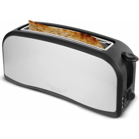 1 grille-pain, fente longue et large, contrôle du brunissage, fonction décongélation, pour cuisine e