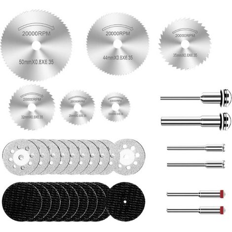 Disque Diamant,Lame De Scie Circulaire Hss,Disque De Coupe,Disques De Coupe Diamant,Roues De Coupe Diamantées,Mini Disque Pour Metal,Mandrin Pour Bois, Métal, Plastique, Pierre, Verre - 32 Pcs