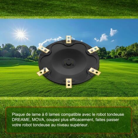 Plateau à couteaux avec 6 lames compatibles DREAME A1. A1 Pro. A2. MOVA 600 – Lames en titane pour coupe précise – Améliore l'efficacité de coupe (1/4)