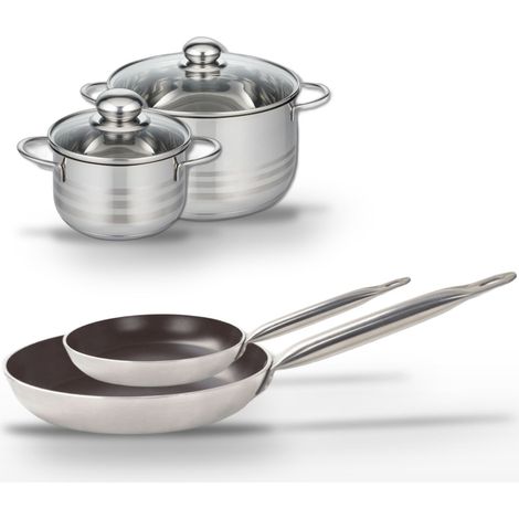 Lot Poêles 24/32 cm et Faitouts 16/20 cm Elo Bistro Line (1/5)