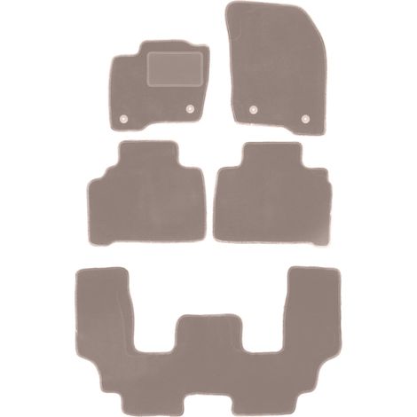 Alfombrillas de terciopelo beige para Ford S-MAX MK2 monovolumen (2015-) (1/5)