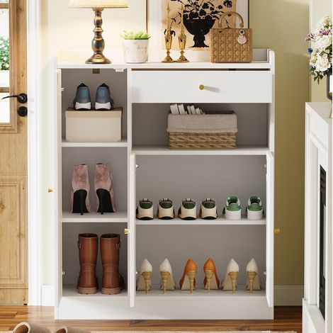 Schuhschrank mit verstellbaren Regalen 90x35x110 cm OKMYHOME (1/5)