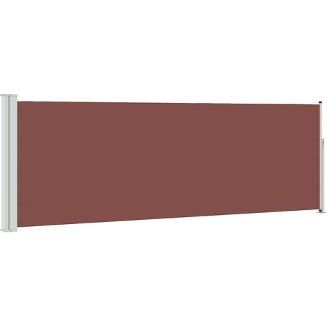 Patio Retractable Side Awning 100x300 cm Brown vidaXL