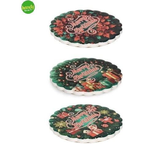 SOTTOBICCHIERE NATALIZIO CERAMICA GWEN ASSORTITI DIAMETRO 10,3 BIZZOO PREZZO CAD