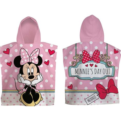 Poncho toalla minnie 55x110 cm.