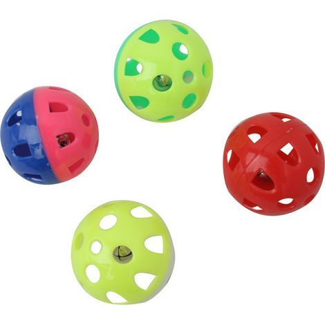 Lot de 4 balles de jeu Actionball stimulantes et amusantes, très résistantes.
